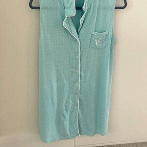 Sleeveless Nightgown White Dots